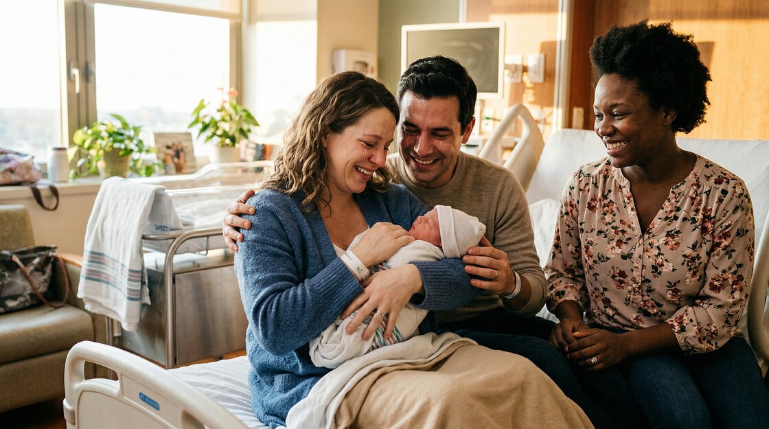 First baby born through surrogacy grant program